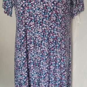 Rochie femei maneca scurta Flori  2