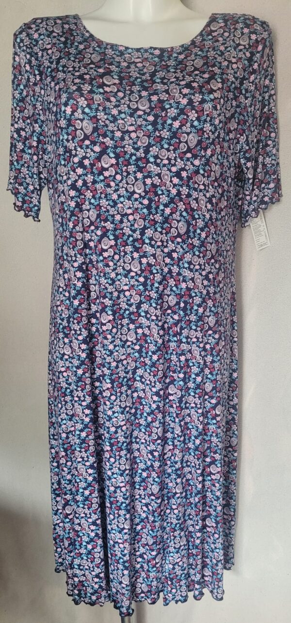 Rochie femei maneca scurta Flori  2