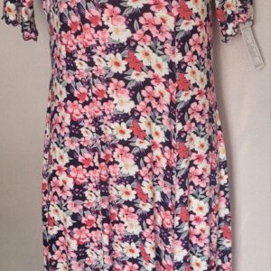 Rochie femei maneca scurta Flori  2