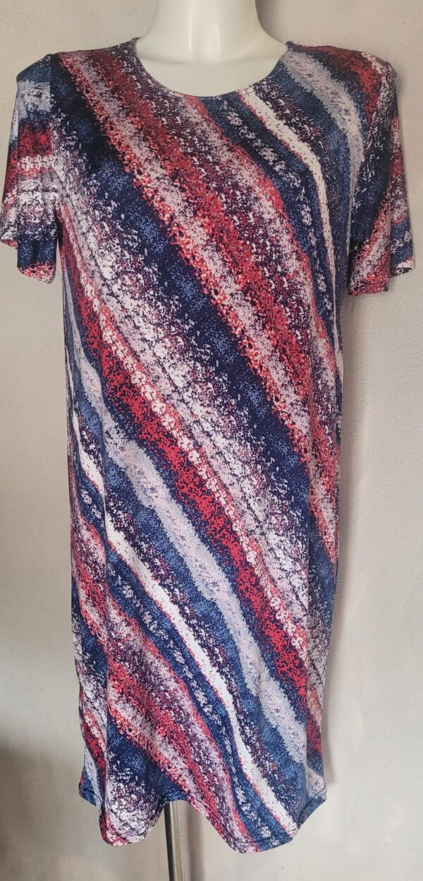 Rochie femei maneca scurta Flori  3 - imagine 4