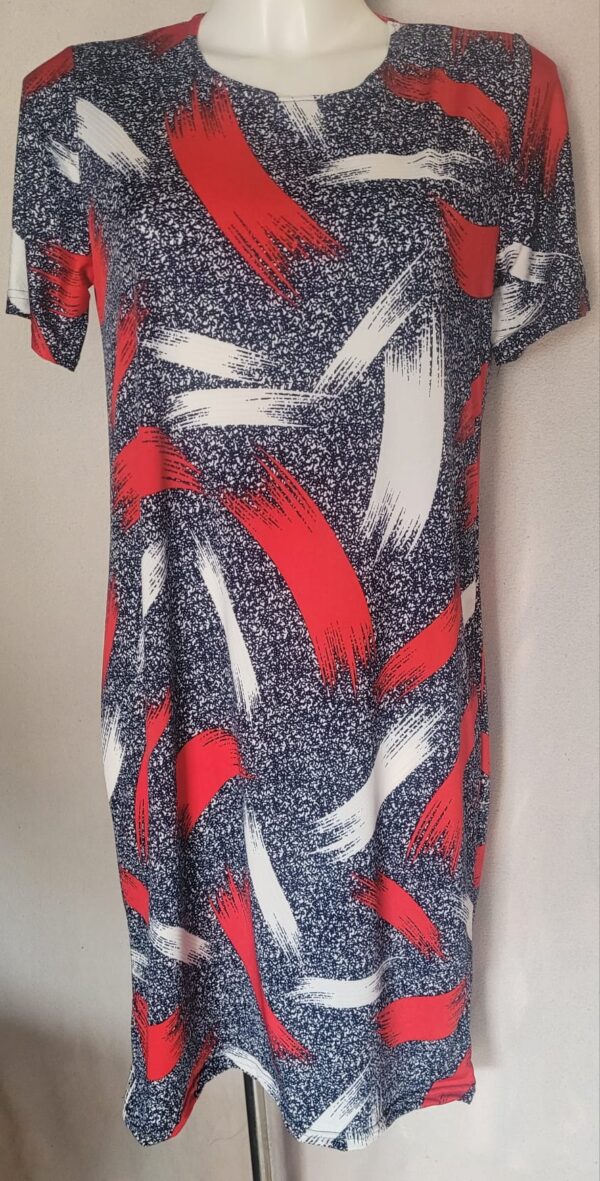Rochie femei maneca scurta Flori  3 - imagine 6