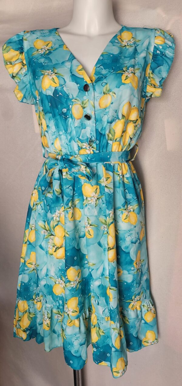 Rochie decolteu in V cu lamai - imagine 3
